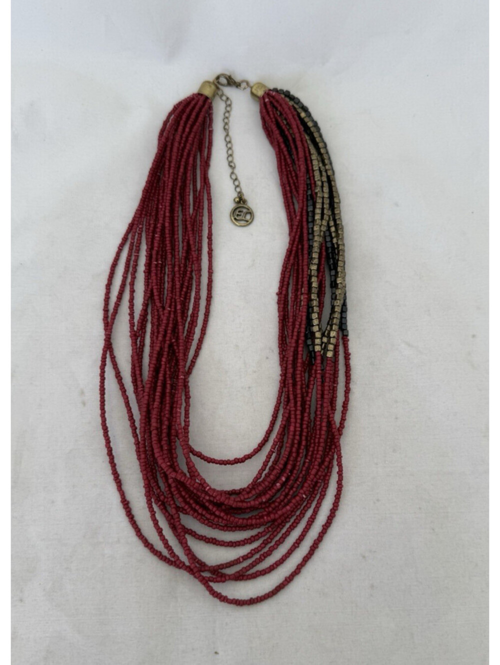 Erica Lyons EL Necklace Fashion Multi-strand Seed and Metallic Beads